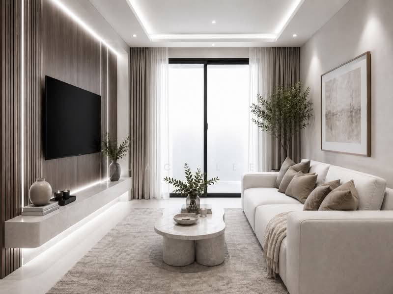 Kondominium untuk Dijual di Quartz @ Queens Residenz, Queensville - Jack Lee - Living Room - PropertyGuru.com.my
