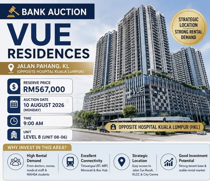 Servis Apartment untuk Dijual di Vue Residences - Ray Kong - PropertyGuru.com.my