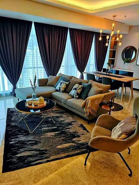 Servis Apartment untuk Disewa di The Ritz-Carlton Residences - Jamie Chen - Living Room - PropertyGuru.com.my