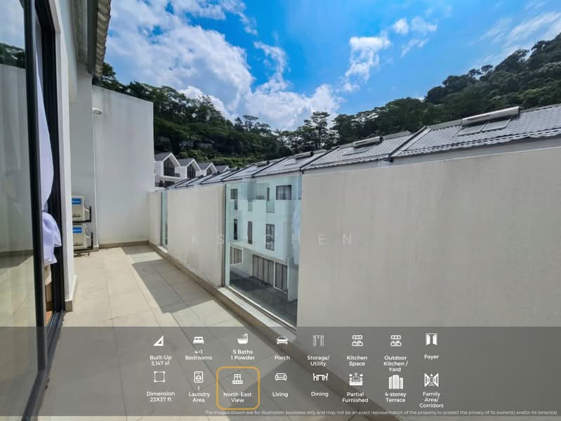 Kondominium untuk Disewa di Armanee Terrace - KS Chen - Balcony - PropertyGuru.com.my