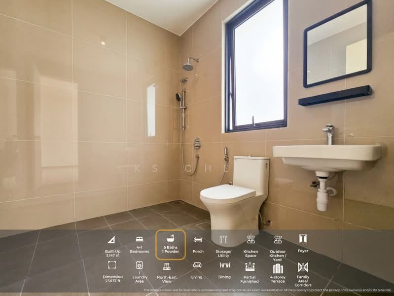 Kondominium untuk Disewa di Armanee Terrace - KS Chen - Bathroom - PropertyGuru.com.my