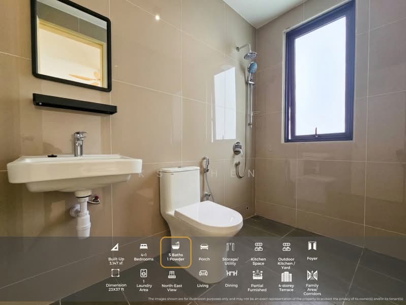 Kondominium untuk Disewa di Armanee Terrace - KS Chen - Bathroom - PropertyGuru.com.my