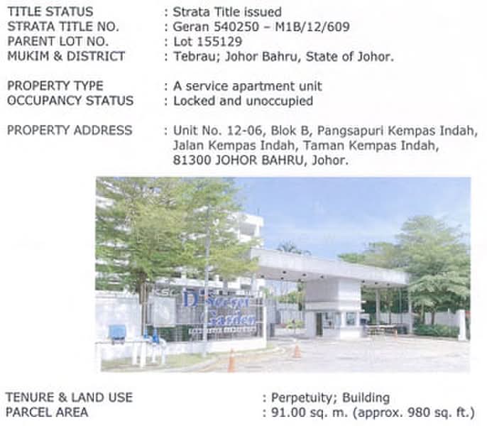 Service Residence for Sale at D'Secret Garden (Pangsapuri Kempas Indah) - Leslie Low - Exterior - PropertyGuru.com.my
