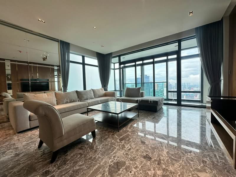Servis Apartment untuk Dijual di Four Seasons Place - Charles Phua - Living Room - PropertyGuru.com.my