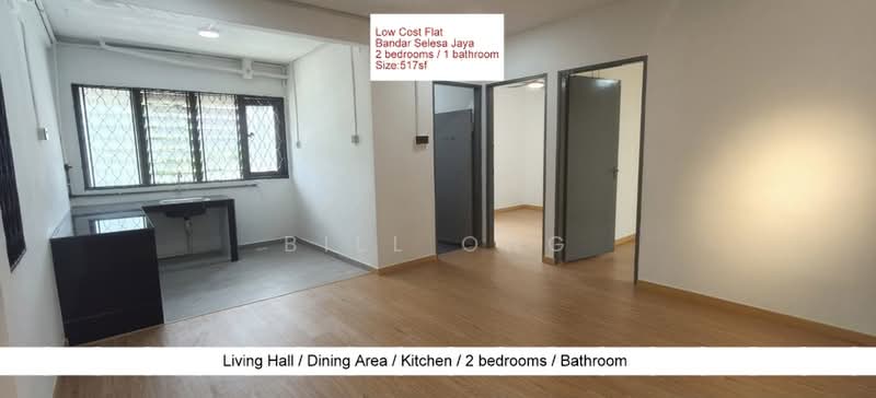 Flat for Sale at Bandar Selesa Jaya - Bill Ong - Living Room - PropertyGuru.com.my