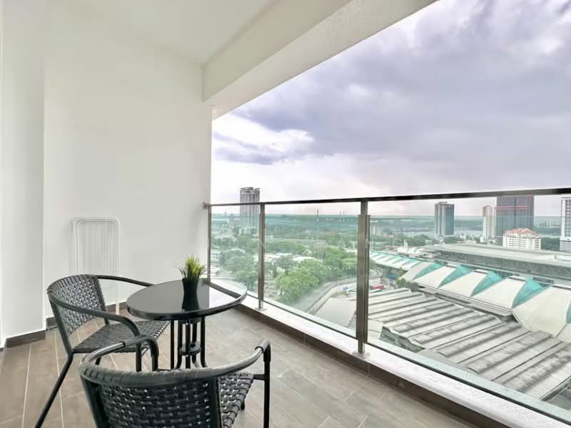 Kediaman Servis untuk Dijual di TriTower Residence @ Johor Bahru Sentral - Simon Wang - Balcony - PropertyGuru.com.my
