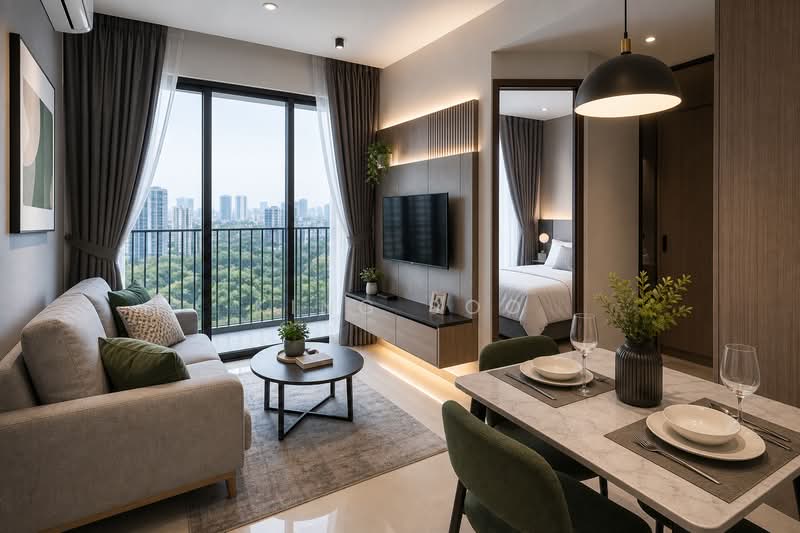 Service Residence for Sale at M Aurora - King Soo - Living Room - PropertyGuru.com.my