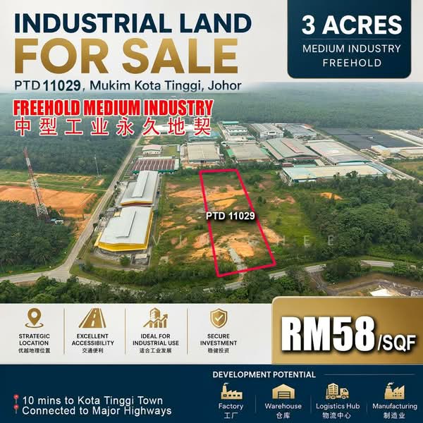 Tanah Perindustrian untuk Dijual di Kota Tinggi (Johor) - Kelvin Chee - Exterior - PropertyGuru.com.my