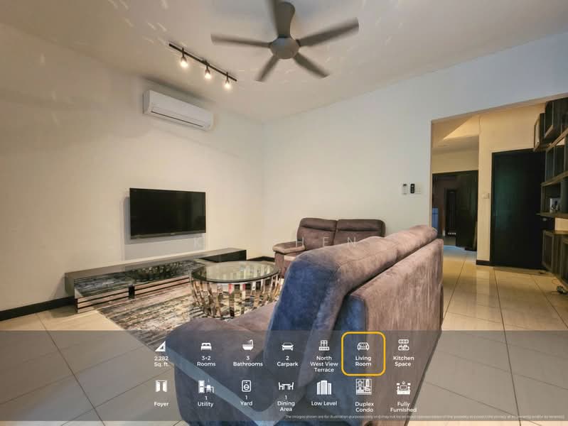 Condominium for Rent at Armanee Terrace - KS Chen - Living Room - PropertyGuru.com.my