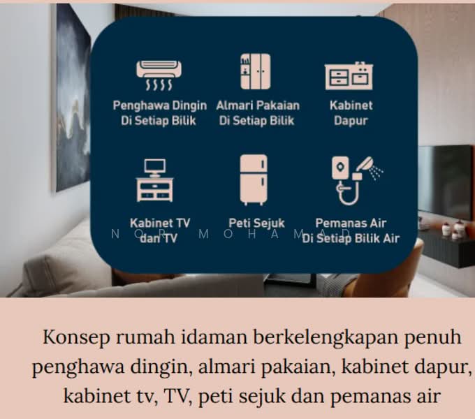 Kondominium untuk Dijual di Idaman Bukit Jelutong - Nor Mohamad - Living Room - PropertyGuru.com.my