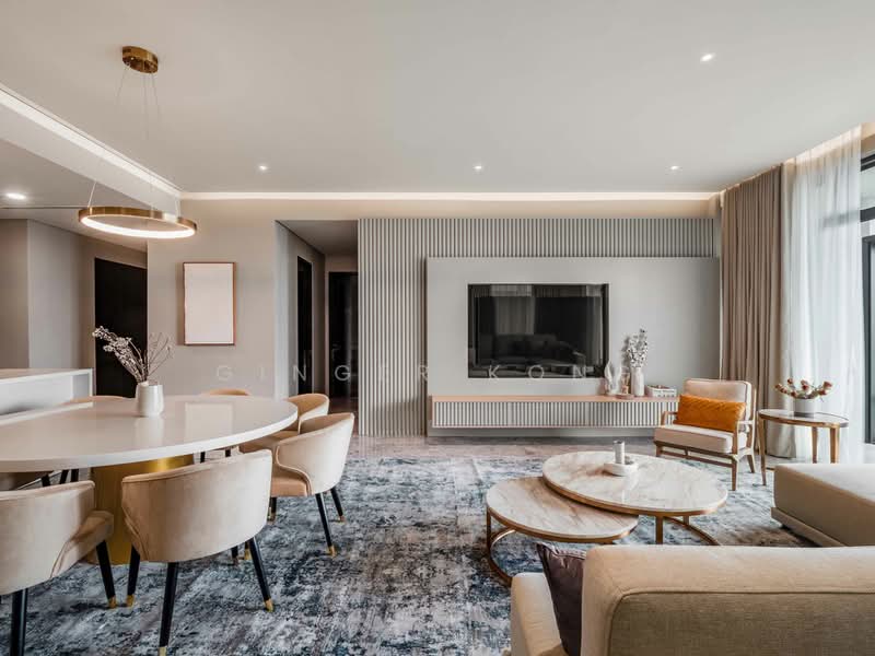 Servis Apartment untuk Dijual di Divine KLCC - Ginger Kong - Living Room - PropertyGuru.com.my