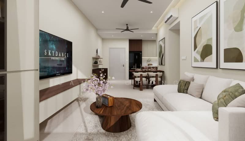 Servis Apartment untuk Dijual di TRiGON Luxury Residences - James Chong - Living Room - PropertyGuru.com.my