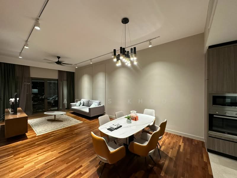 Service Residence for Rent at Straits Residences - Agnes Khoo - Living Room - PropertyGuru.com.my