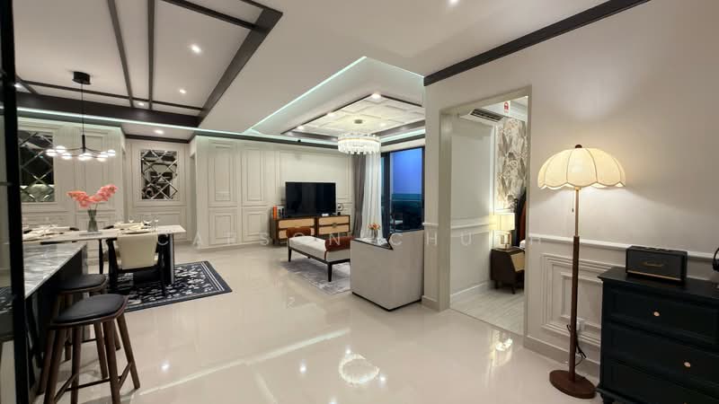 Service Residence for Sale at Pinnacle Bukit Gambier - Carson Chuah - Living Room - PropertyGuru.com.my