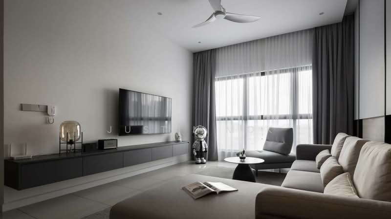 Servis Apartment untuk Dijual di Conezion Residences - Justin Mok - Living Room - PropertyGuru.com.my