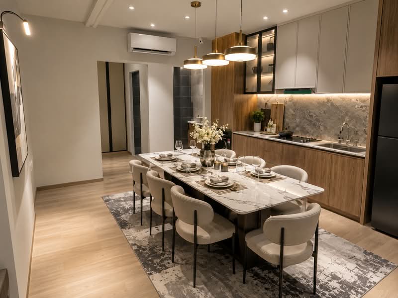 Kondominium untuk Dijual di RV2 Residence (Riverville Residences 2) - Jack Lee - Dining Room - PropertyGuru.com.my