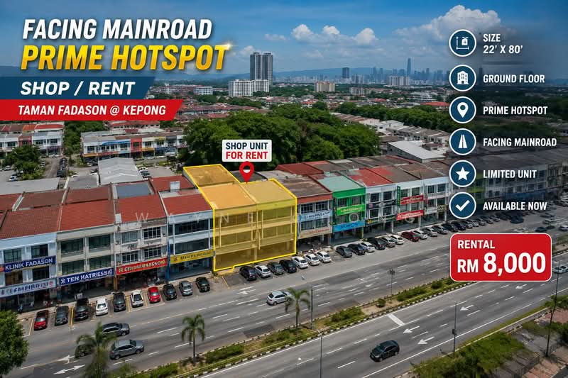 Kedai untuk Disewa di Sri Petaling (Kuala Lumpur) - Wayne Chong - Exterior - PropertyGuru.com.my
