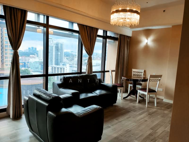 Servis Apartment untuk Dijual di Berjaya Times Square - Samantha Sun - Living Room - PropertyGuru.com.my