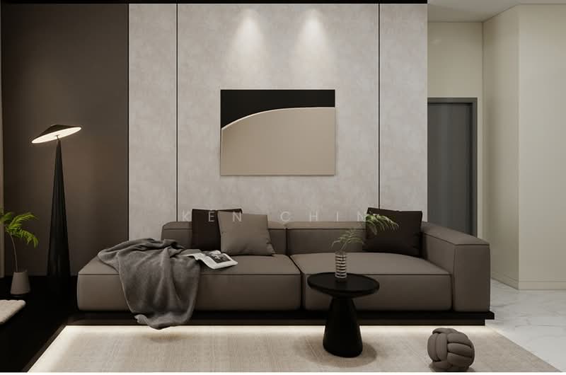 Service Residence for Sale at Golden Crown Residence - Ken Chin - Living Room - PropertyGuru.com.my