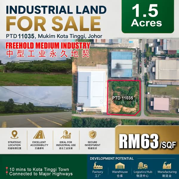 Tanah Perindustrian untuk Dijual di Kawasan Perindustrian Lukut (Kota Tinggi) - Alvin Seah - Exterior - PropertyGuru.com.my