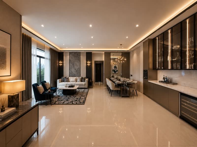 Kondominium untuk Dijual di River Park Bangsar South - Jay Tian - Living Room - PropertyGuru.com.my