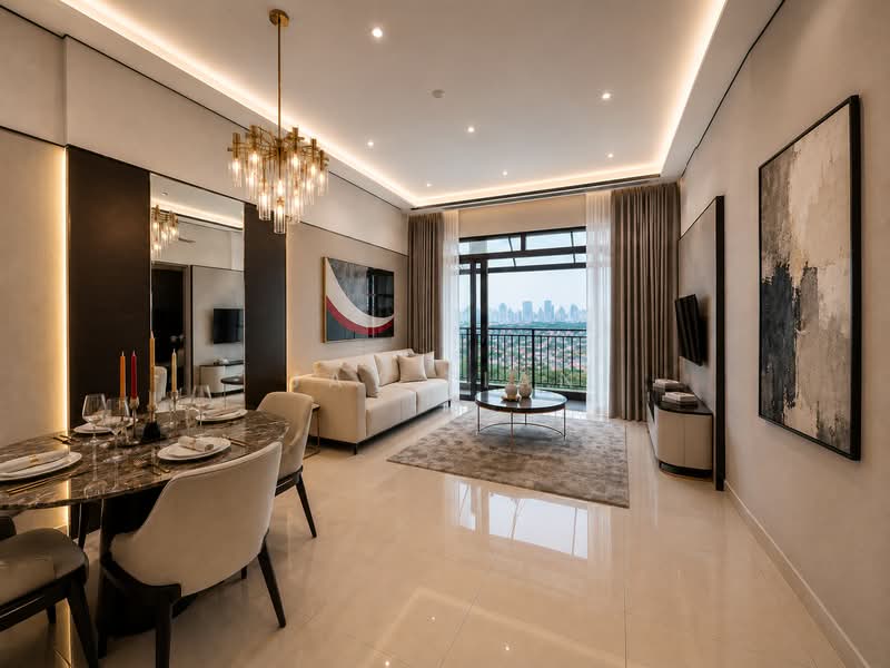Kondominium untuk Dijual di River Park Bangsar South - Jay Tian - Living Room - PropertyGuru.com.my