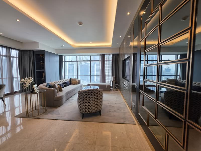 Kediaman Servis untuk Dijual di The Ritz-Carlton Residences - Vickie Foong - Living Room - PropertyGuru.com.my