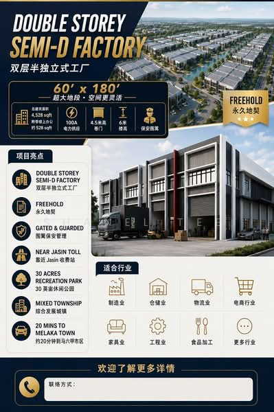 Factory for Sale in Jasin (Melaka) - Shanel Tee - Exterior - PropertyGuru.com.my