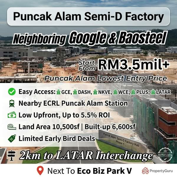 Factory for Sale in Bandar Puncak Alam (Puncak Alam) - Rafedah Binti Abdul Aziz - Exterior - PropertyGuru.com.my