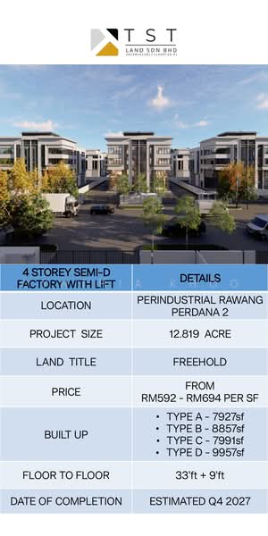 Kilang Berkembar untuk Dijual di Rawang (Selangor) - Cynthia Khoo - PropertyGuru.com.my