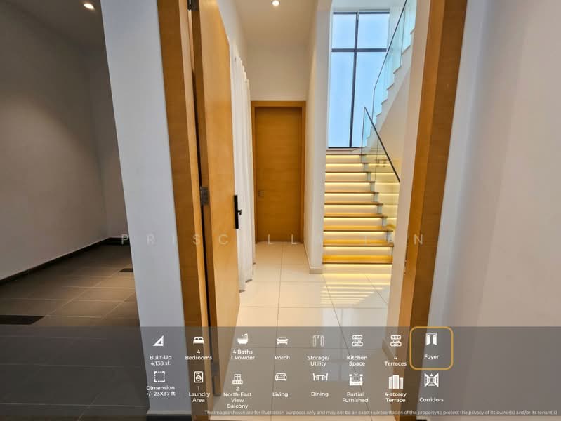Rumah Teres untuk Disewa di Damansara Perdana (Selangor) - Priscilla Tan - Foyer - PropertyGuru.com.my