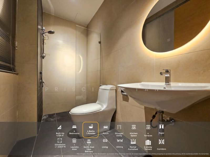 Rumah Teres untuk Disewa di Damansara Perdana (Selangor) - Priscilla Tan - Bathroom - PropertyGuru.com.my