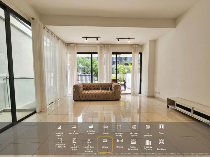 Rumah Teres untuk Disewa di Damansara Perdana (Selangor) - Priscilla Tan - Living Room - PropertyGuru.com.my