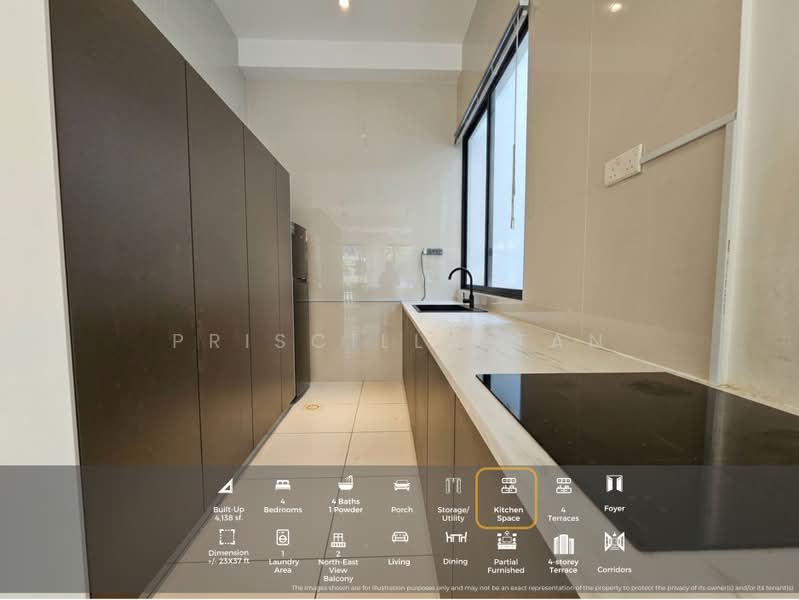 Rumah Teres untuk Disewa di Damansara Perdana (Selangor) - Priscilla Tan - Kitchen - PropertyGuru.com.my