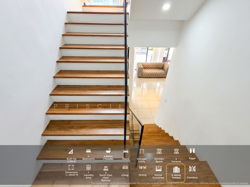 Rumah Teres untuk Disewa di Damansara Perdana (Selangor) - Priscilla Tan - Balcony - PropertyGuru.com.my