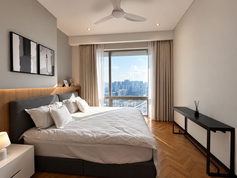 Kediaman Servis untuk Dijual di Southpoint Residences - Jay Tian - Master Bedroom - PropertyGuru.com.my