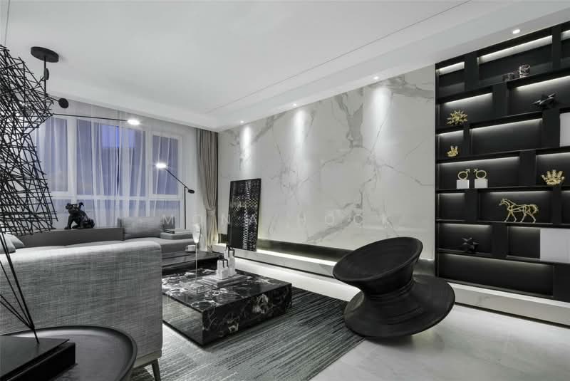 Service Residence for Sale at JRK Convena - Mona Hock - Living Room - PropertyGuru.com.my