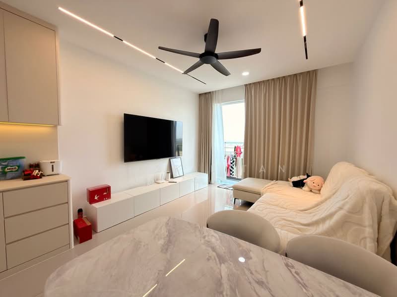 Service Residence for Sale at Vista Tiara (MBW Bay) - Crystal Tan - Living Room - PropertyGuru.com.my