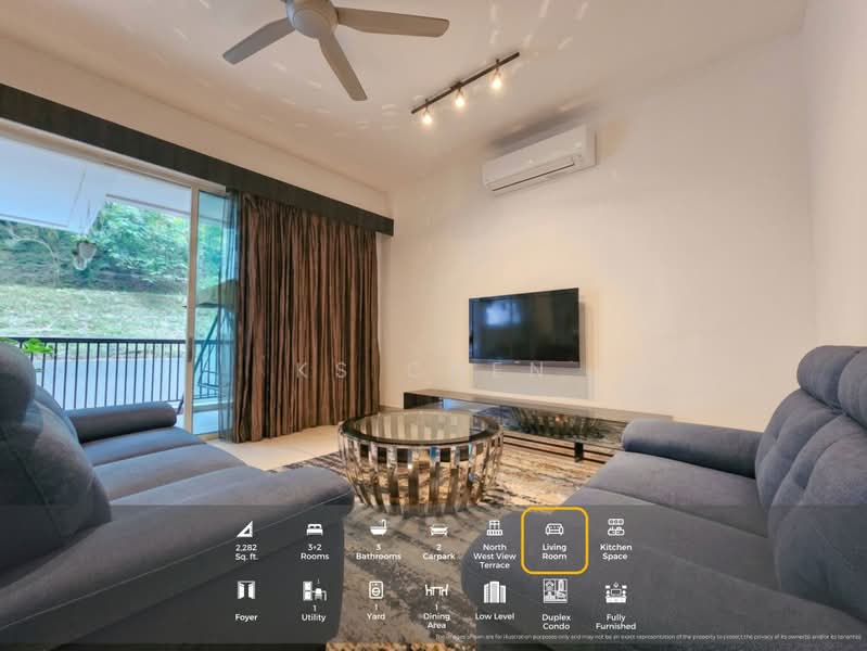 Condominium for Sale at Armanee Terrace - KS Chen - Living Room - PropertyGuru.com.my