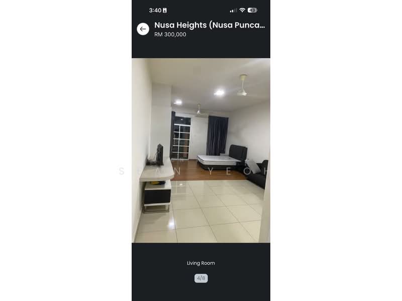 Pangsapuri untuk Dijual di Nusa Heights (Nusa Puncak) - Sean Yeoh - Living Room - PropertyGuru.com.my