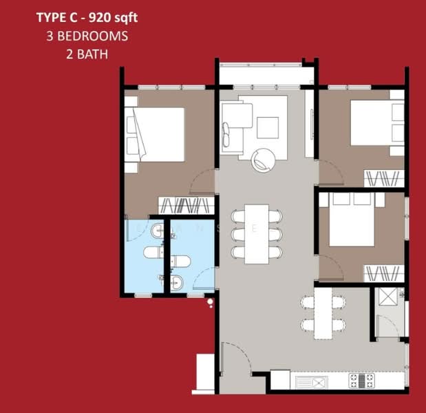 Kediaman Servis untuk Dijual di Rosedale - Evans Ee - PropertyGuru.com.my