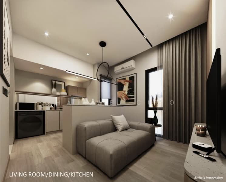 Kediaman Servis untuk Dijual di G'Vinton - Chan Wei Chao - Living Room - PropertyGuru.com.my