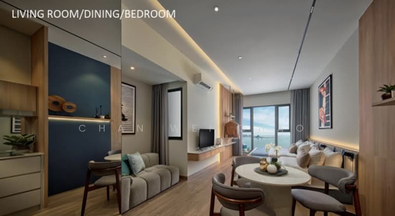 Kediaman Servis untuk Dijual di G'Vinton - Chan Wei Chao - Living Room - PropertyGuru.com.my