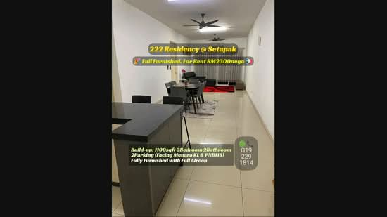 Kondominium untuk Disewa di 222 Residency - Wincent Chuah - PropertyGuru.com.my