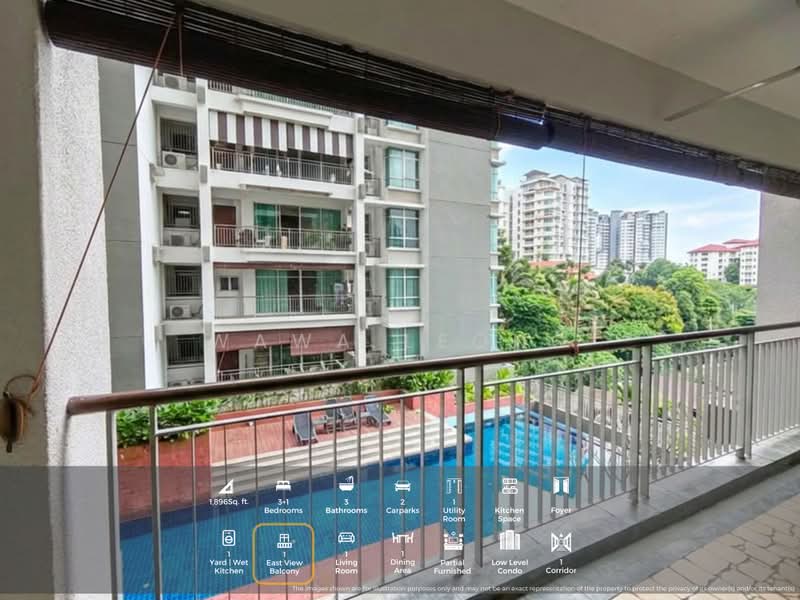 Kediaman Servis untuk Dijual di Perdana View Boutique - Wawa Leong - Balcony - PropertyGuru.com.my