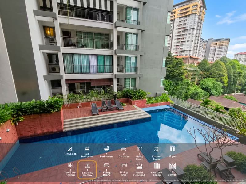 Kediaman Servis untuk Dijual di Perdana View Boutique - Wawa Leong - Balcony - PropertyGuru.com.my