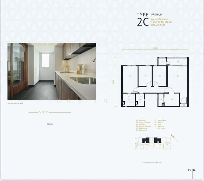 Kediaman Servis untuk Dijual di UNA Serviced Apartment - Damien Lee - Kitchen - PropertyGuru.com.my