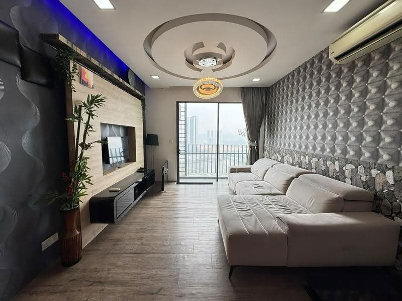Service Residence for Rent at TRiGON Luxury Residences - Wai Ann Teng - Living Room - PropertyGuru.com.my