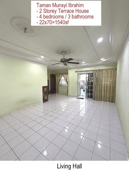 2-storey Terraced House for Sale in Taman Munsyi Ibrahim (Johor Bahru) - Bill Ong - Living Room - PropertyGuru.com.my