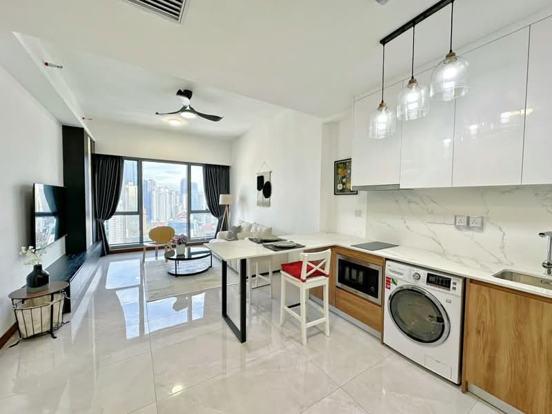 Kediaman Servis untuk Disewa di Core Residence @ TRX - Jack Low - Living Room - PropertyGuru.com.my